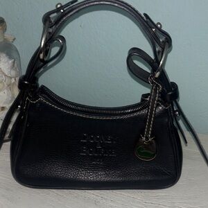 Vintage Dooney and Bourke 1975 Pebble Leather Shoulder Bag Leather Black